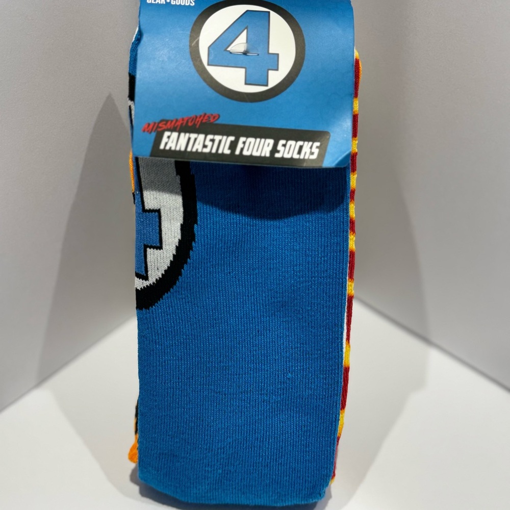 NWT Lootcrate Exclusive Marvel Fantastic Four Mismatched Crew Socks – Size 6–12